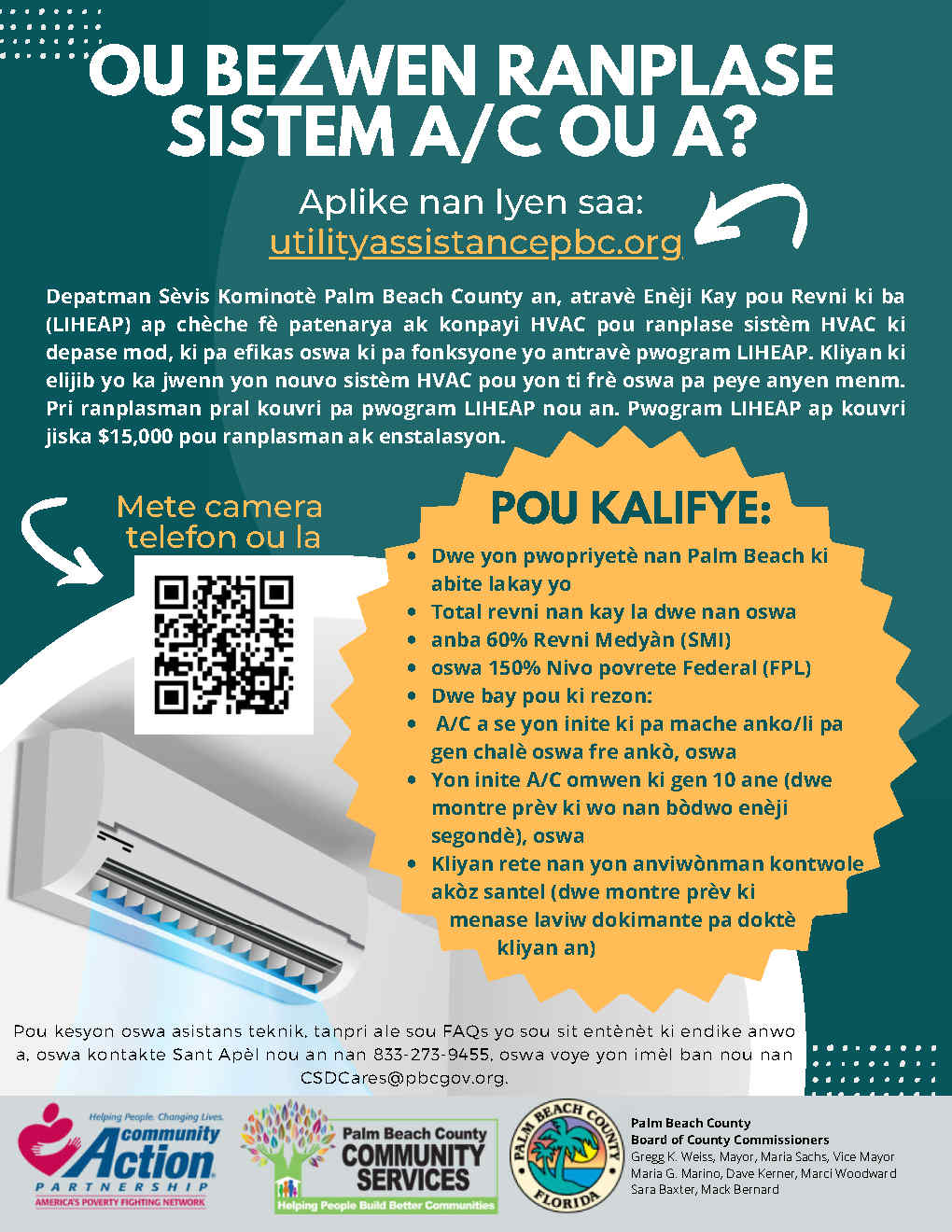 Rental Assistance Flyer in CREOLE